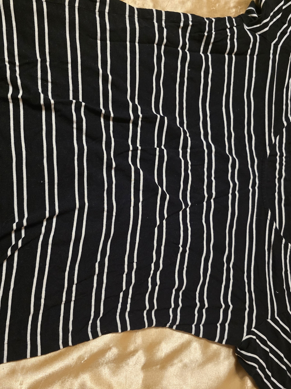 Cynthia Rowley Black Tee with White Stripes